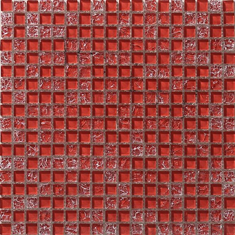 Мозаика стеклянная Red mix (300х300)